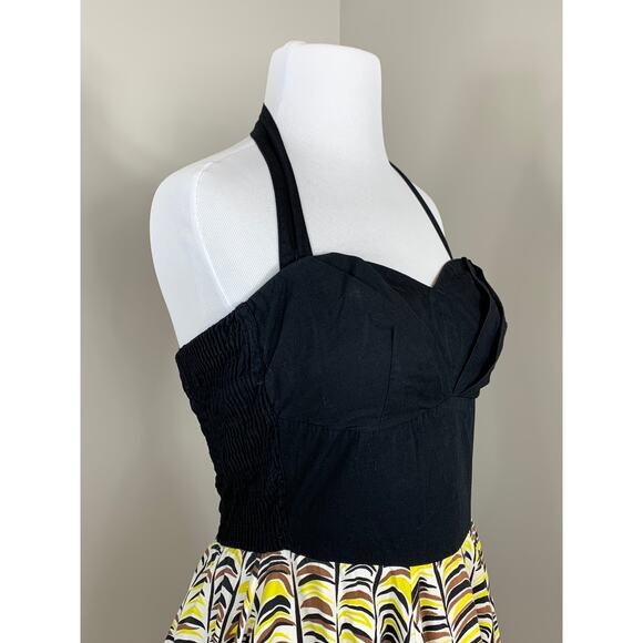 Anthropologie Girls from Savoy Retro 50s Summer Halter Dress Rockabilly PinUp - Picture 7 of 13
